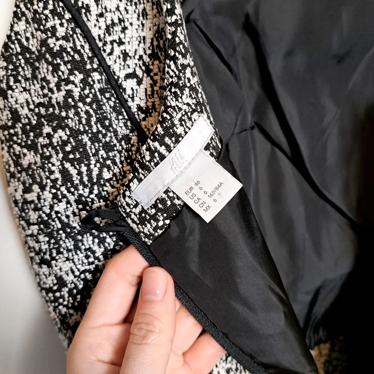 H&M Black White Sleeveless Mini Dress 8UK/36EU - Image 3