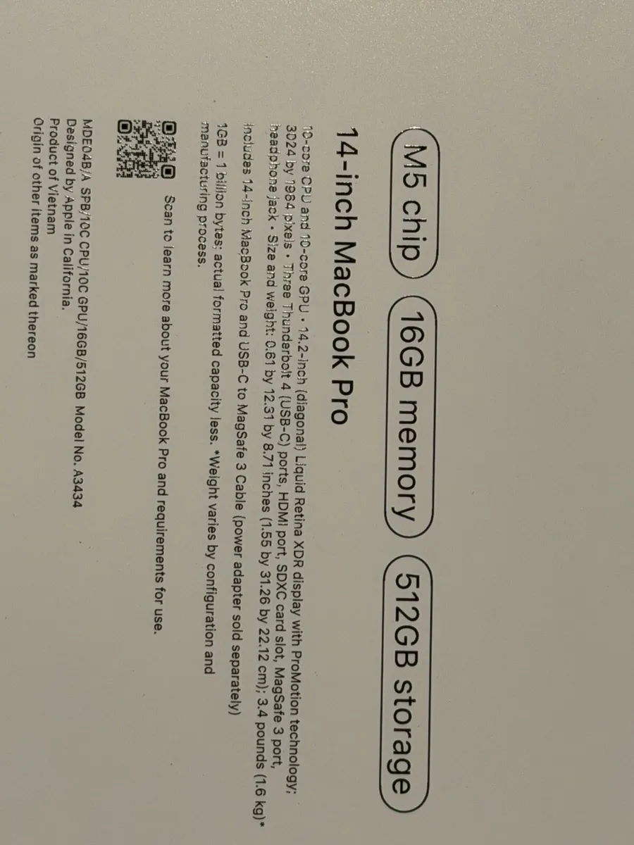 MacBook Pro 14-inch M5 2026 Sealed 16/256GB - Image 4