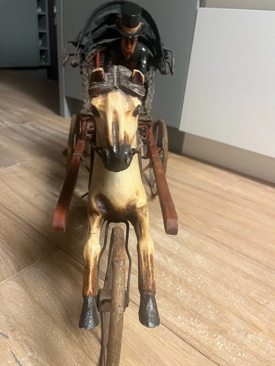 Vintage Large Antique Wood Carved Horse - Image 3