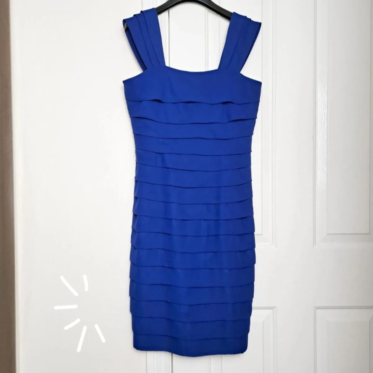 Jaeger Blue Sleeveless Bandage Mini Dress 10UK - Image 1