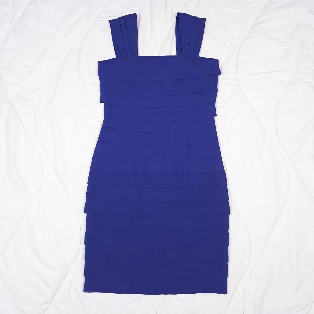 Jaeger Blue Sleeveless Bandage Mini Dress 10UK - Image 2