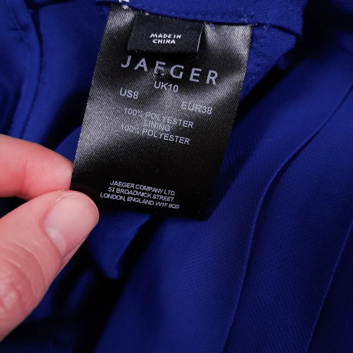 Jaeger Blue Sleeveless Bandage Mini Dress 10UK - Image 3