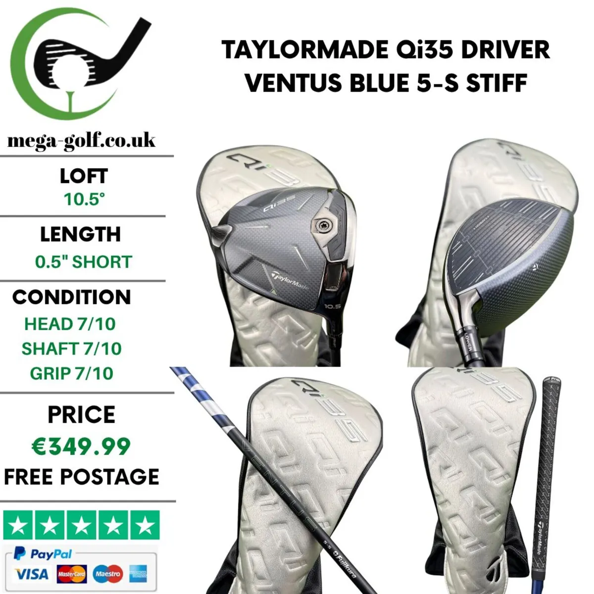 Taylormade Qi35 Driver / 10.5° / Stiff - Image 1