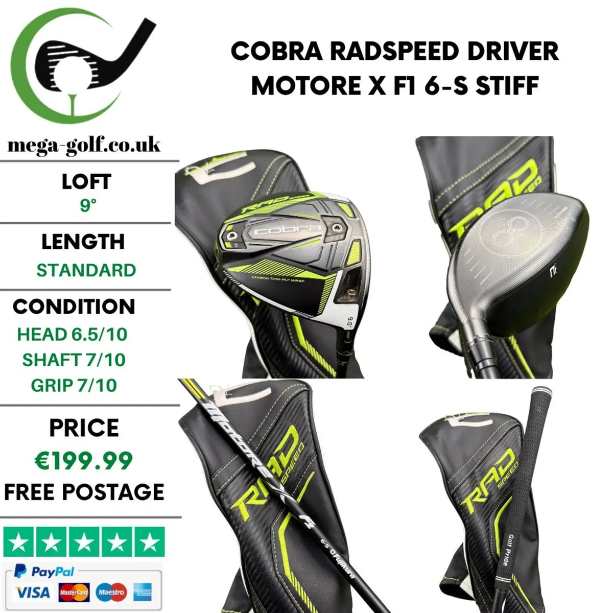 Cobra Radspeed Driver / 9° / Motore X F1 6-S Stiff - Image 1