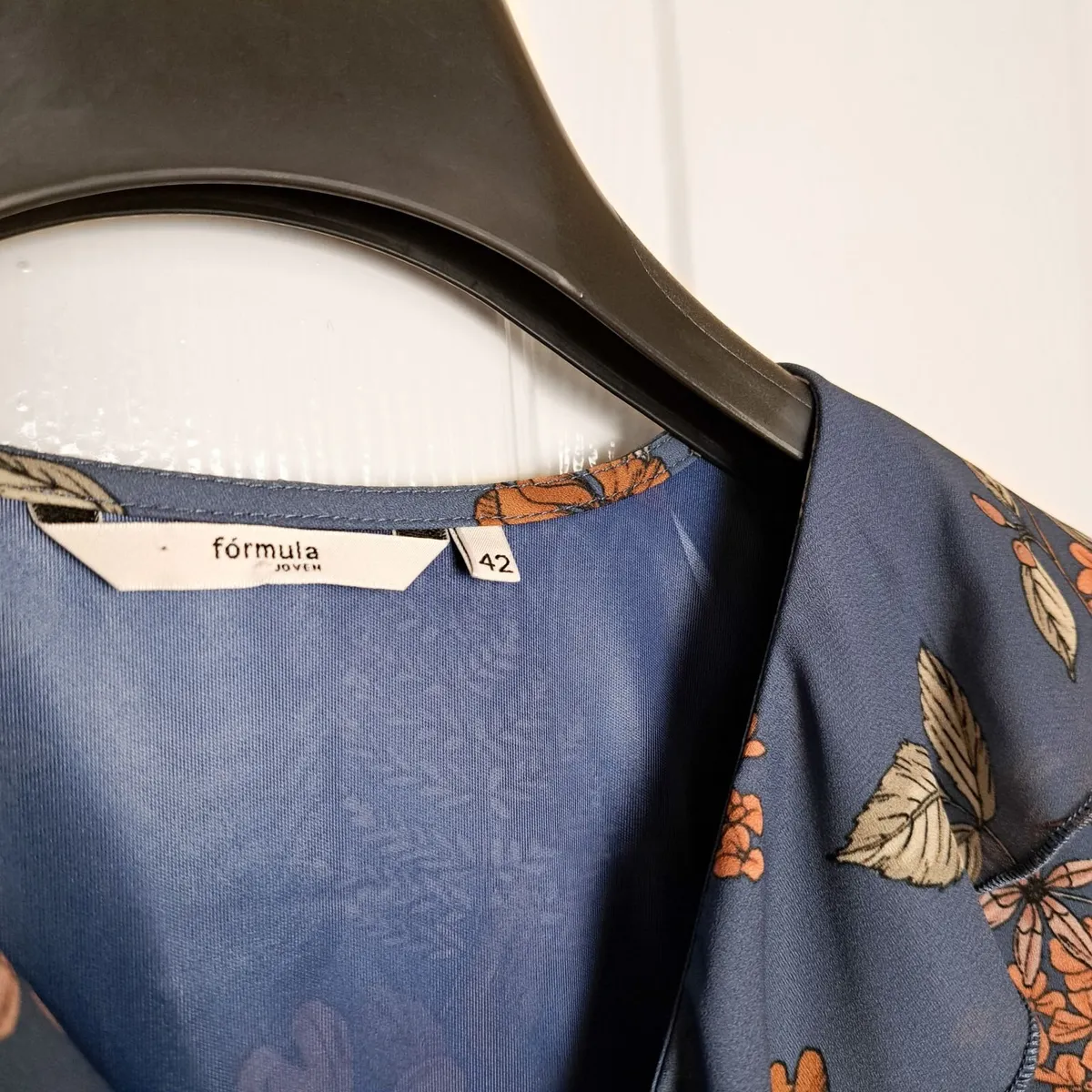 Formula Joven Blue Floral Wrap Dress 14UK/42EU - Image 4