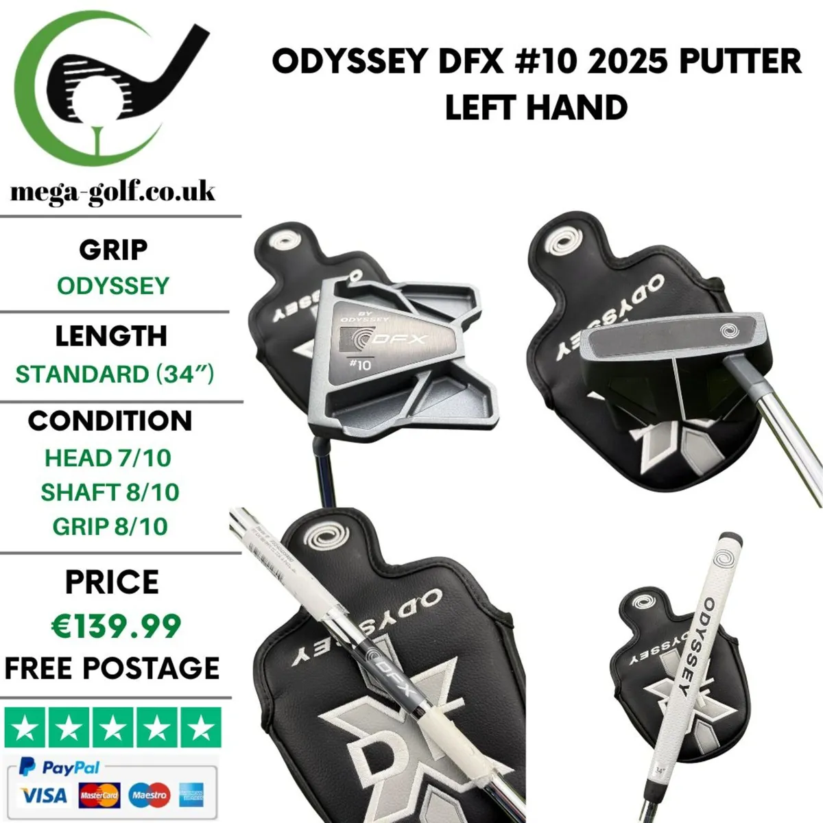 Odyssey DFX #10 2025 Putter / 34'' / Left Hand - Image 1