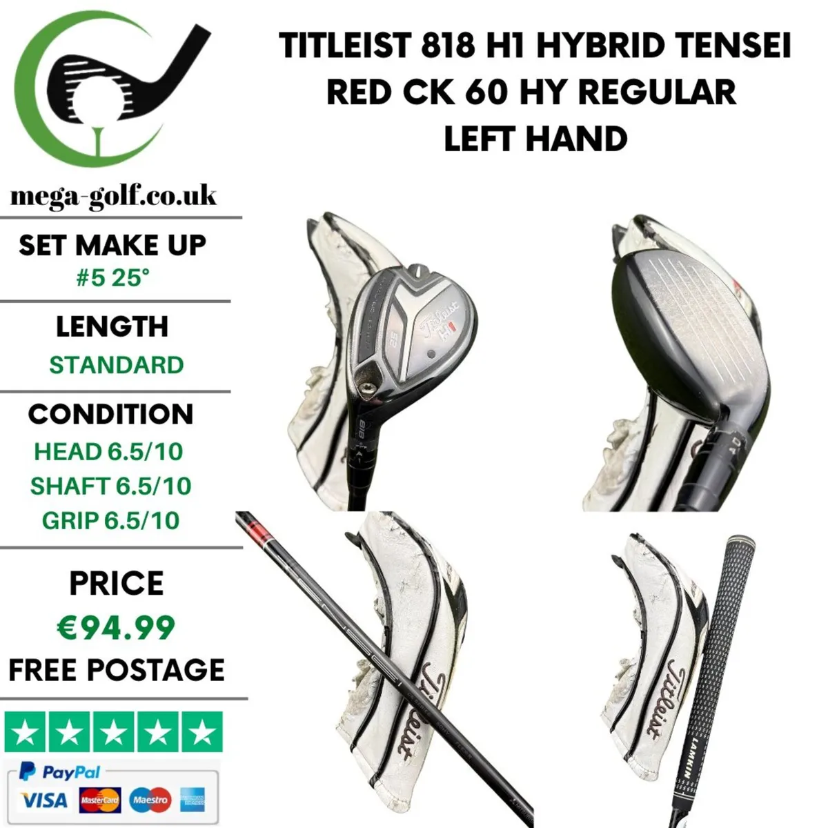 Titleist 818 H1 Hybrid / #5 25° / Regular - Image 1