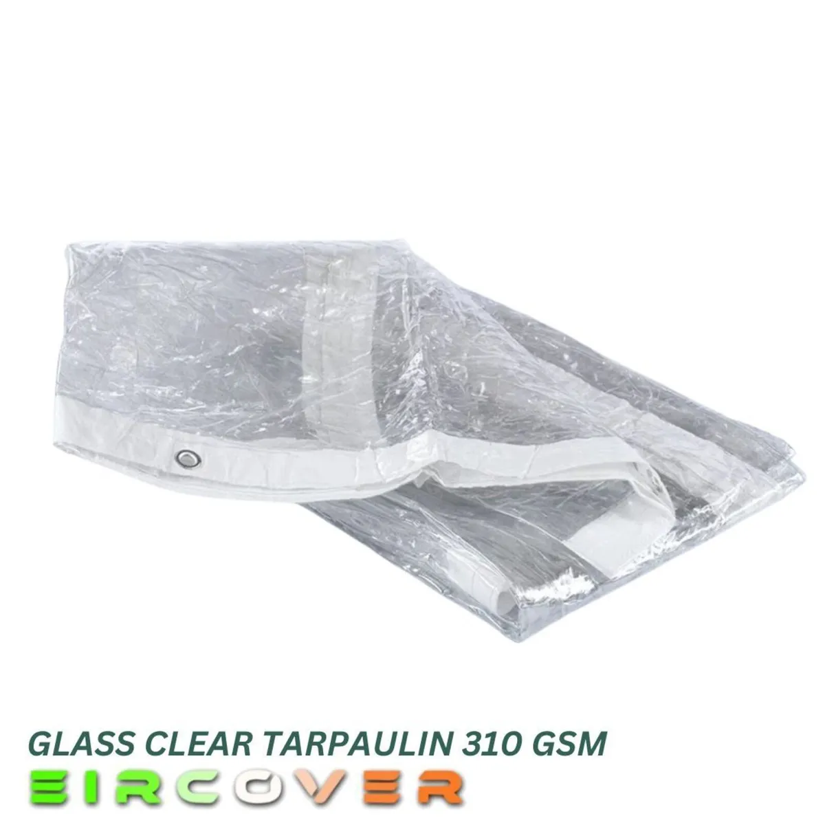 Glass Clear Tarpaulin 2m x 2.4m (7' - 8') 310 gsm - Image 1