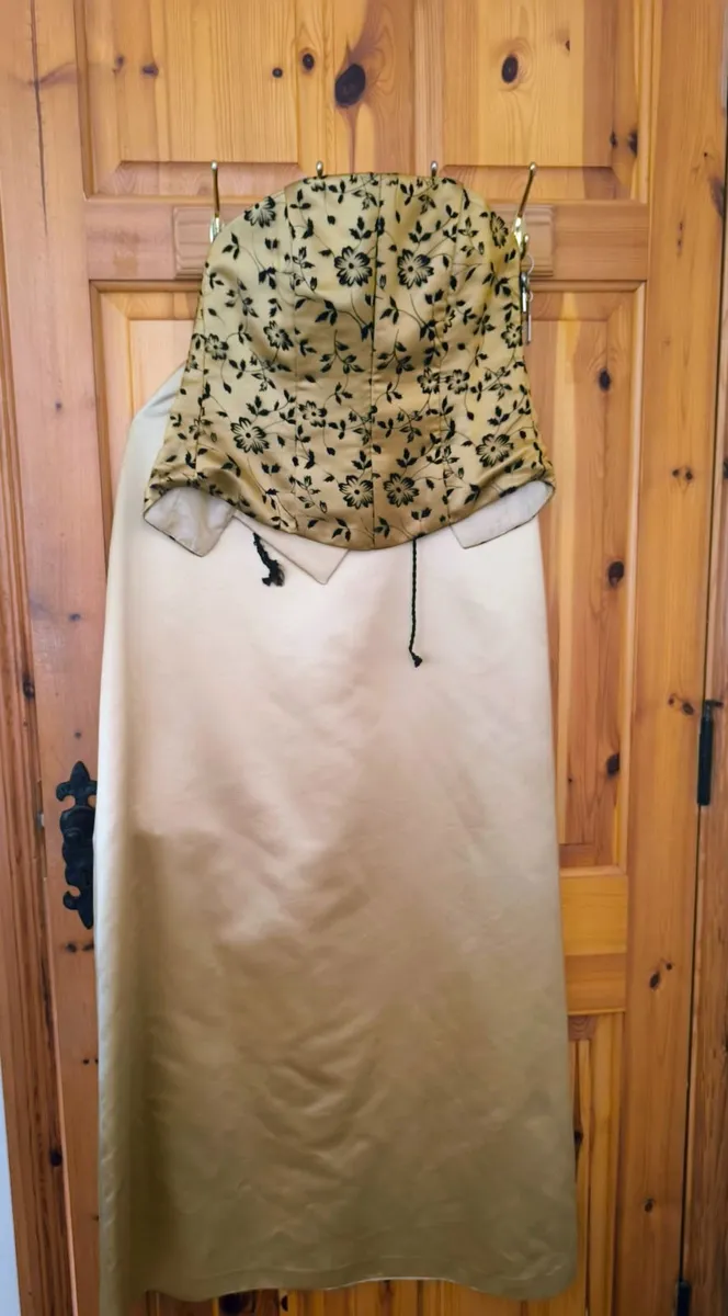 Gold and black corset top and skirt - Image 1