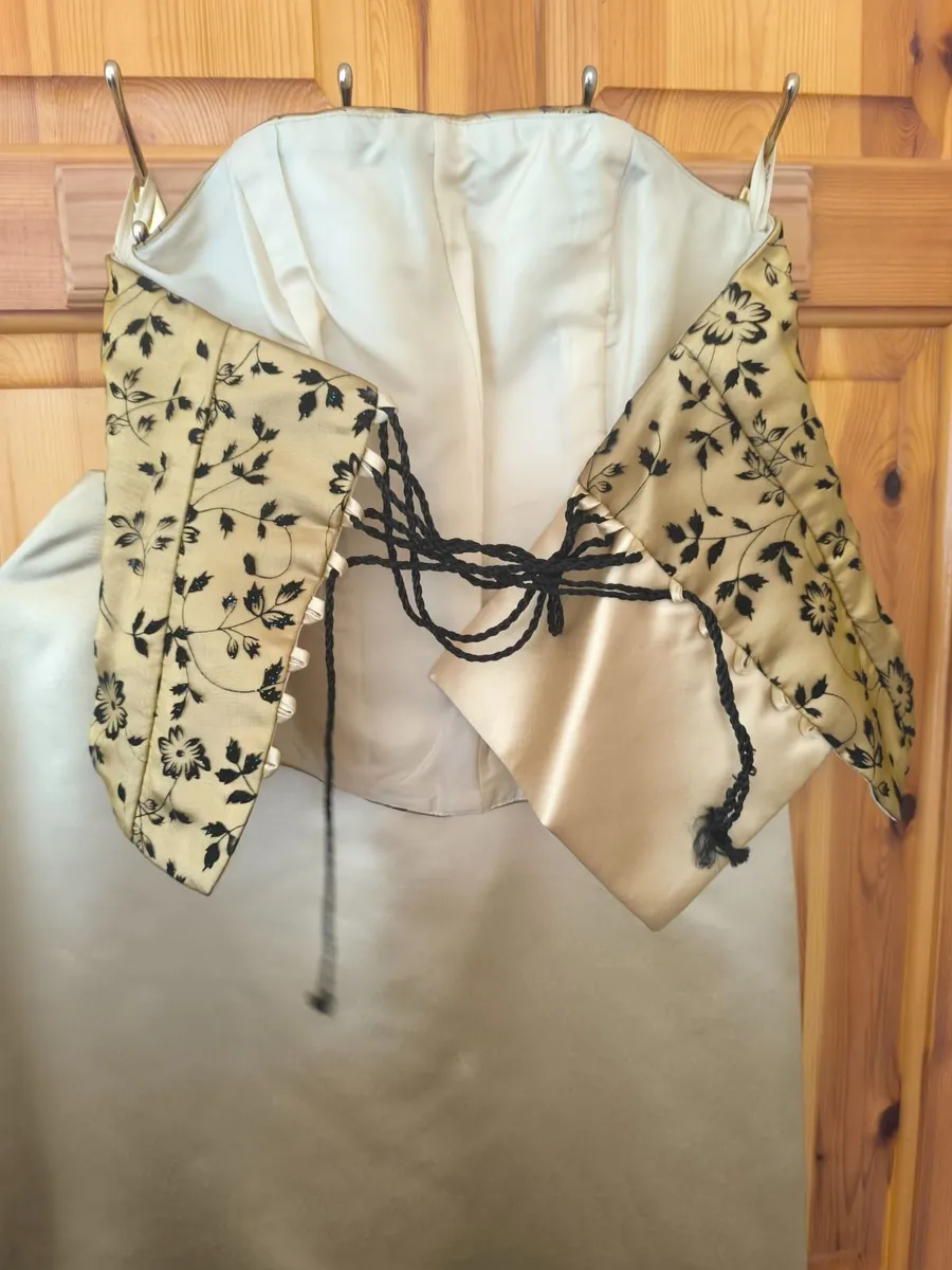 Gold and black corset top and skirt - Image 4