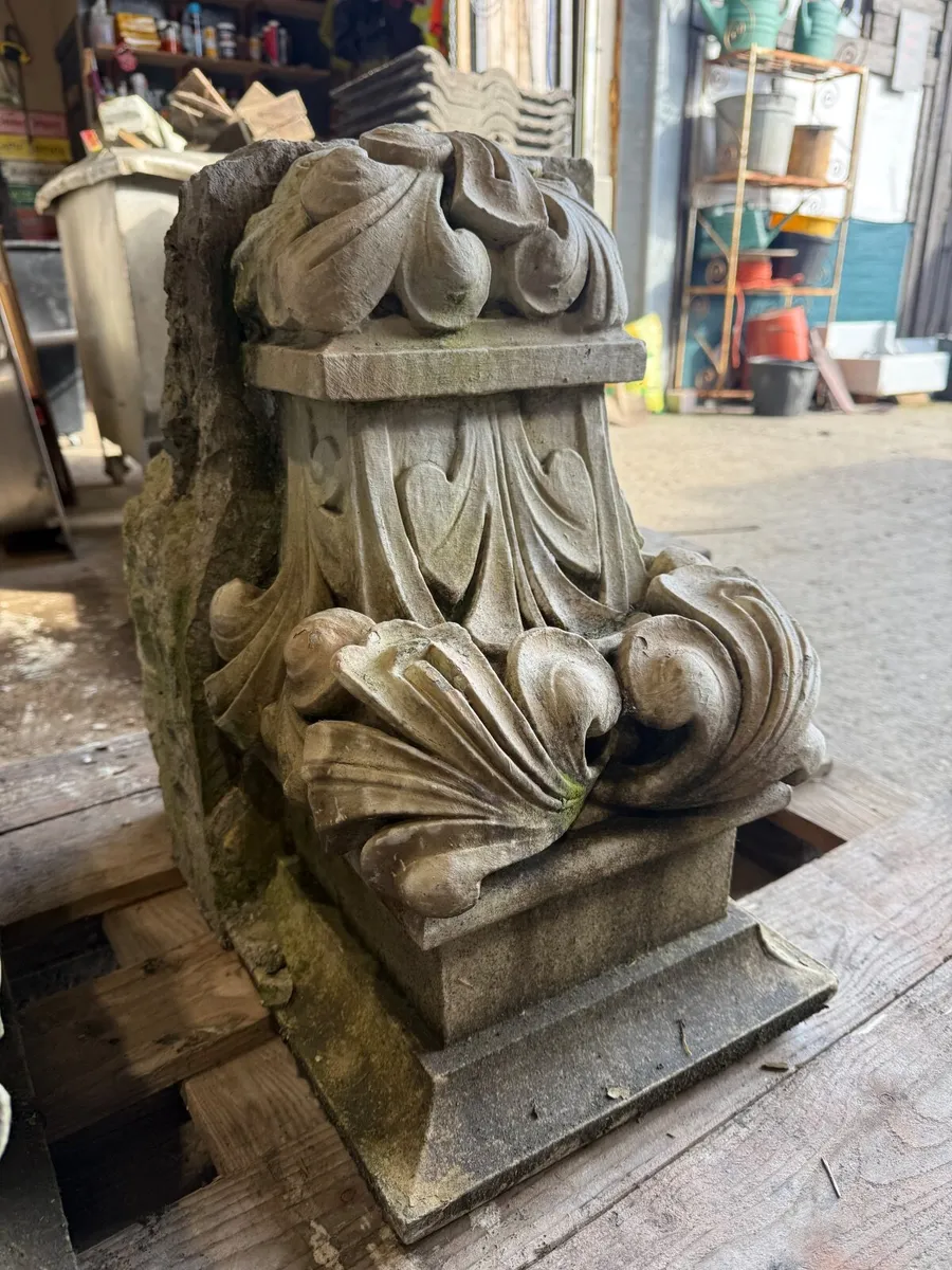 Pair stone corbels from Church  Balcony. - Image 2