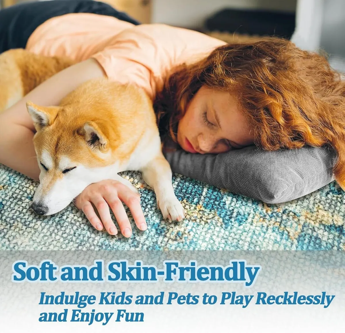 Round Abstract Rug for Living Room Machine - Image 4