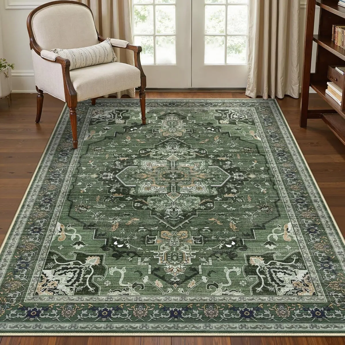 Rugs Living Room160x230cm – Dark Green Large - Image 1