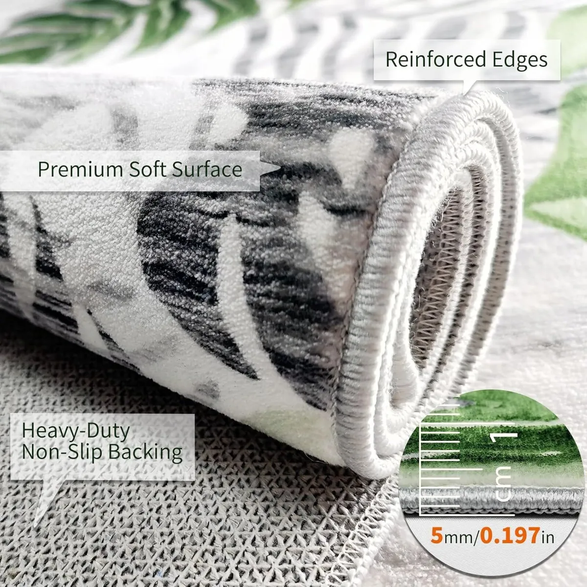 Green Rug 200x300cm Extra Large Rugs living room - Image 3