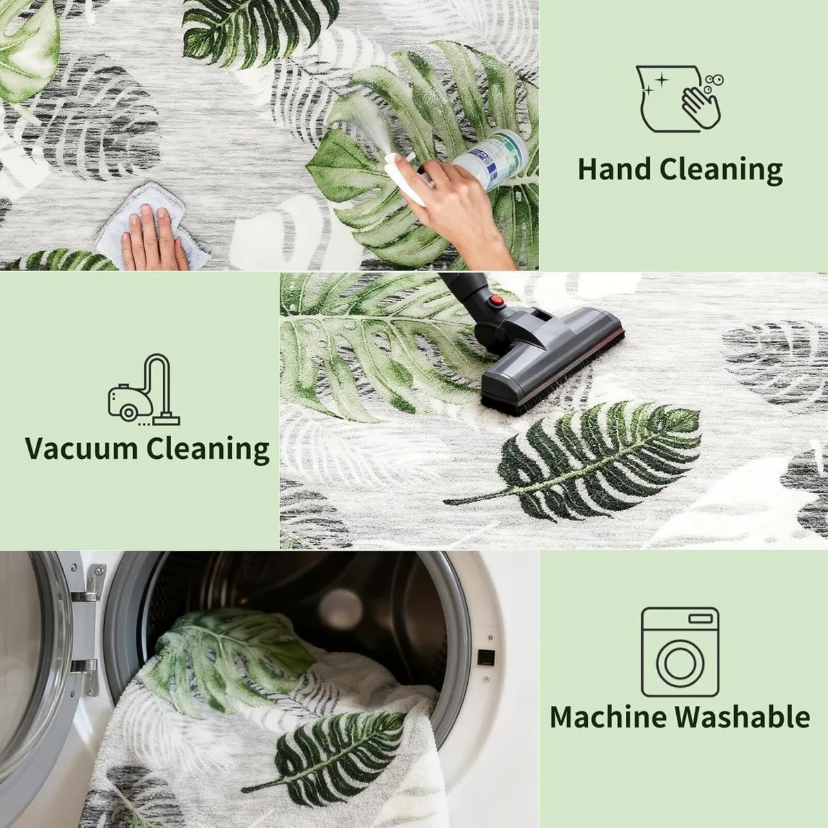 Green Rug 200x300cm Extra Large Rugs living room - Image 4