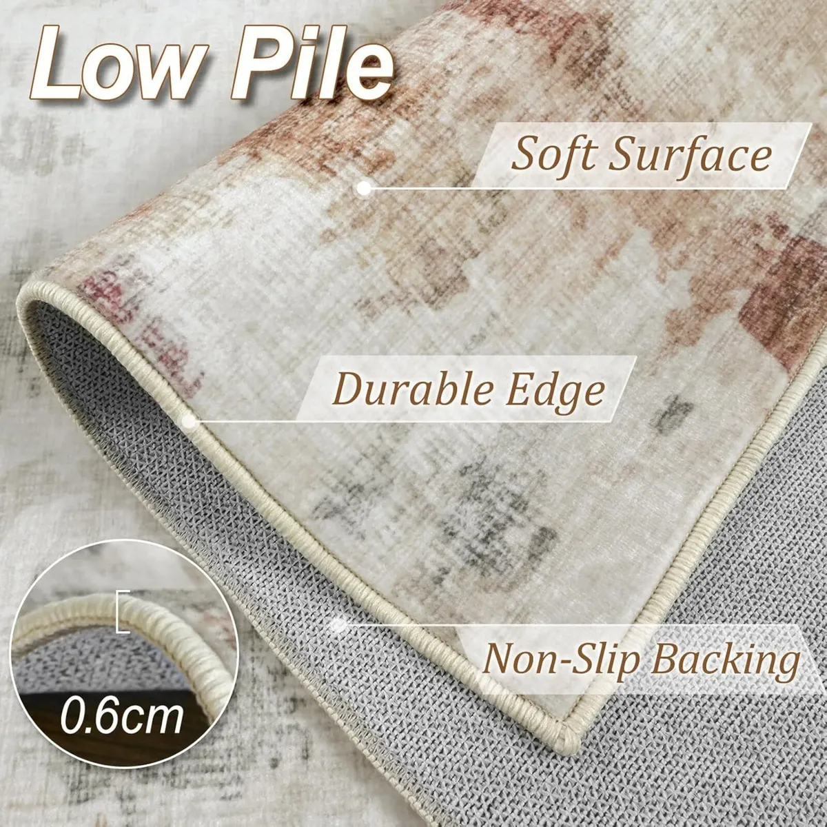 Area Rug 200x290cm Machine Washable Rugs for - Image 4