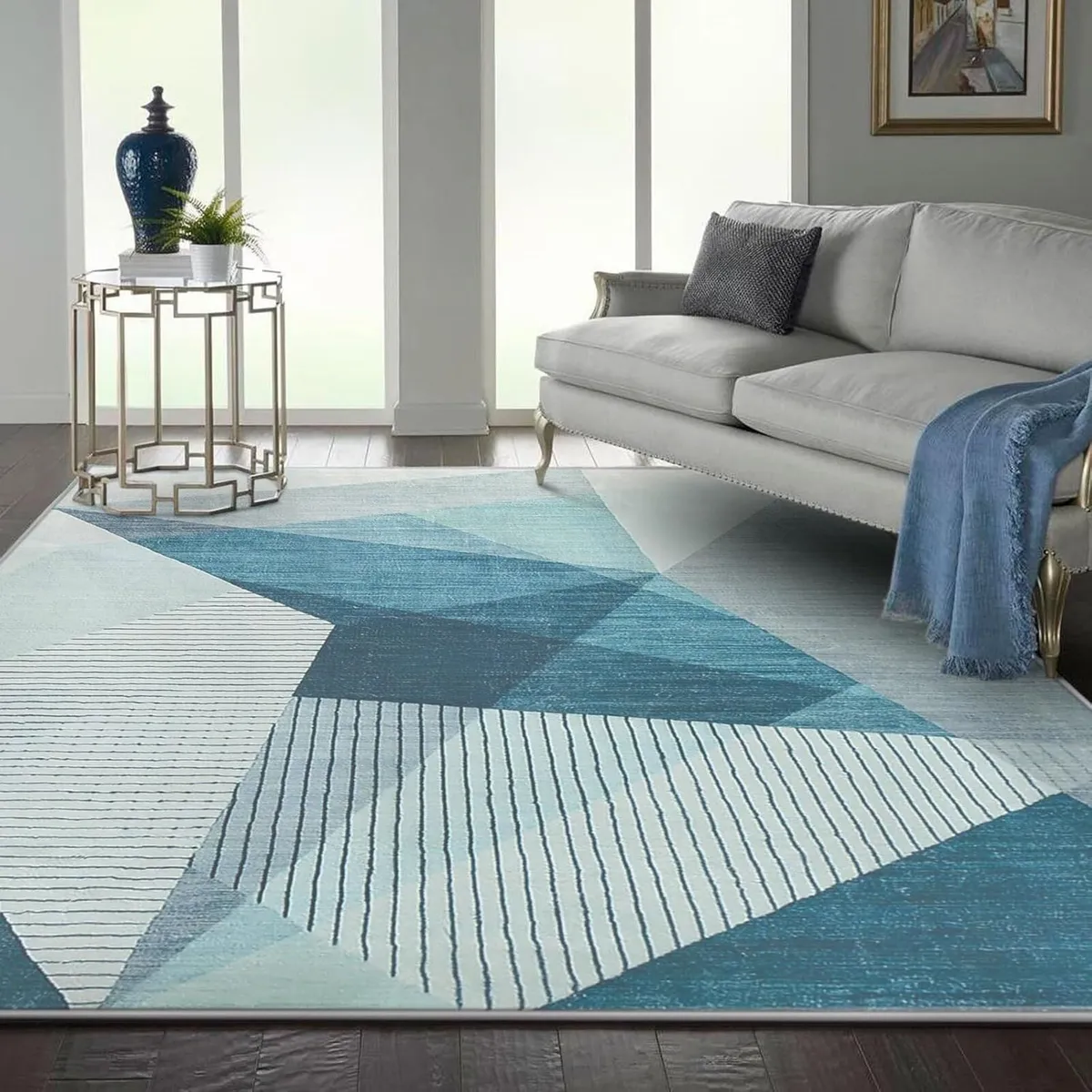 Area Rugs Modern Abstract Geometric Living Room - Image 1