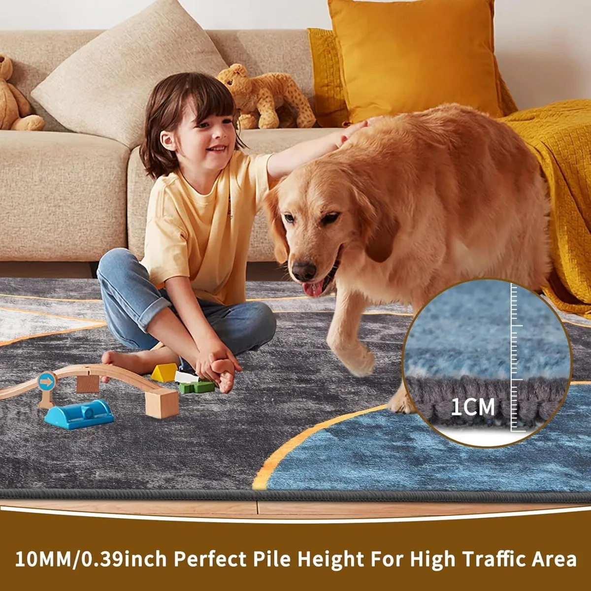 Rugs Living Room Large 240x300 - Machine Washable - Image 4