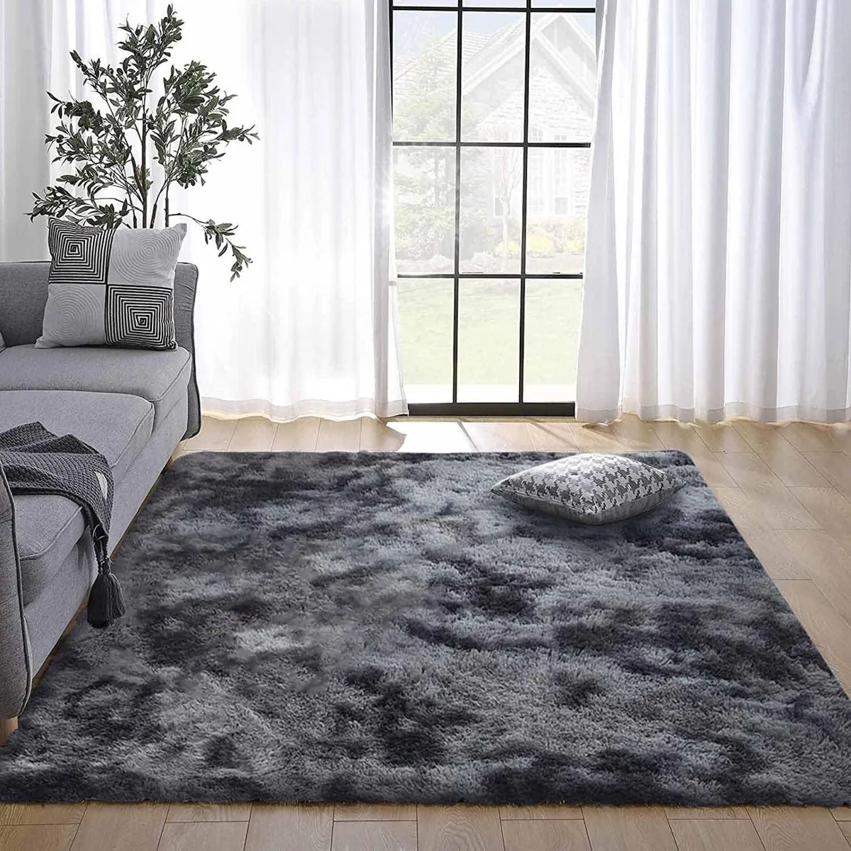 Rugs Living Room - Modern Soft Fluffy Shaggy for - Image 2