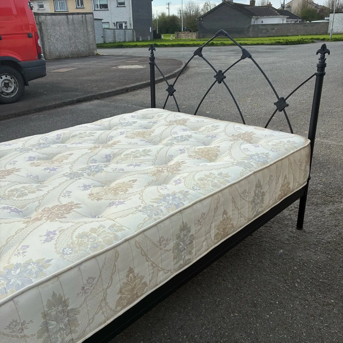 Black Double Bed Frame & Respa Mattress - Image 4