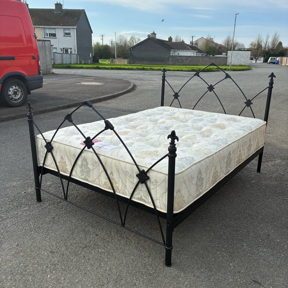 Black Double Bed Frame & Respa Mattress - Image 2