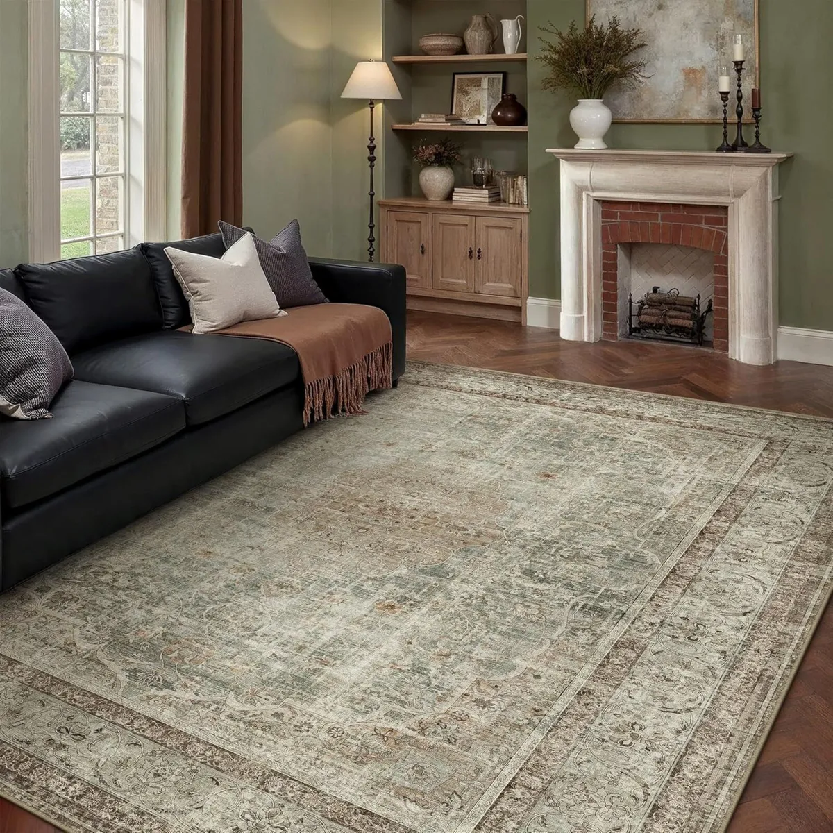 Vintage Living Room Area Brown Rug 240x300cm - Image 4