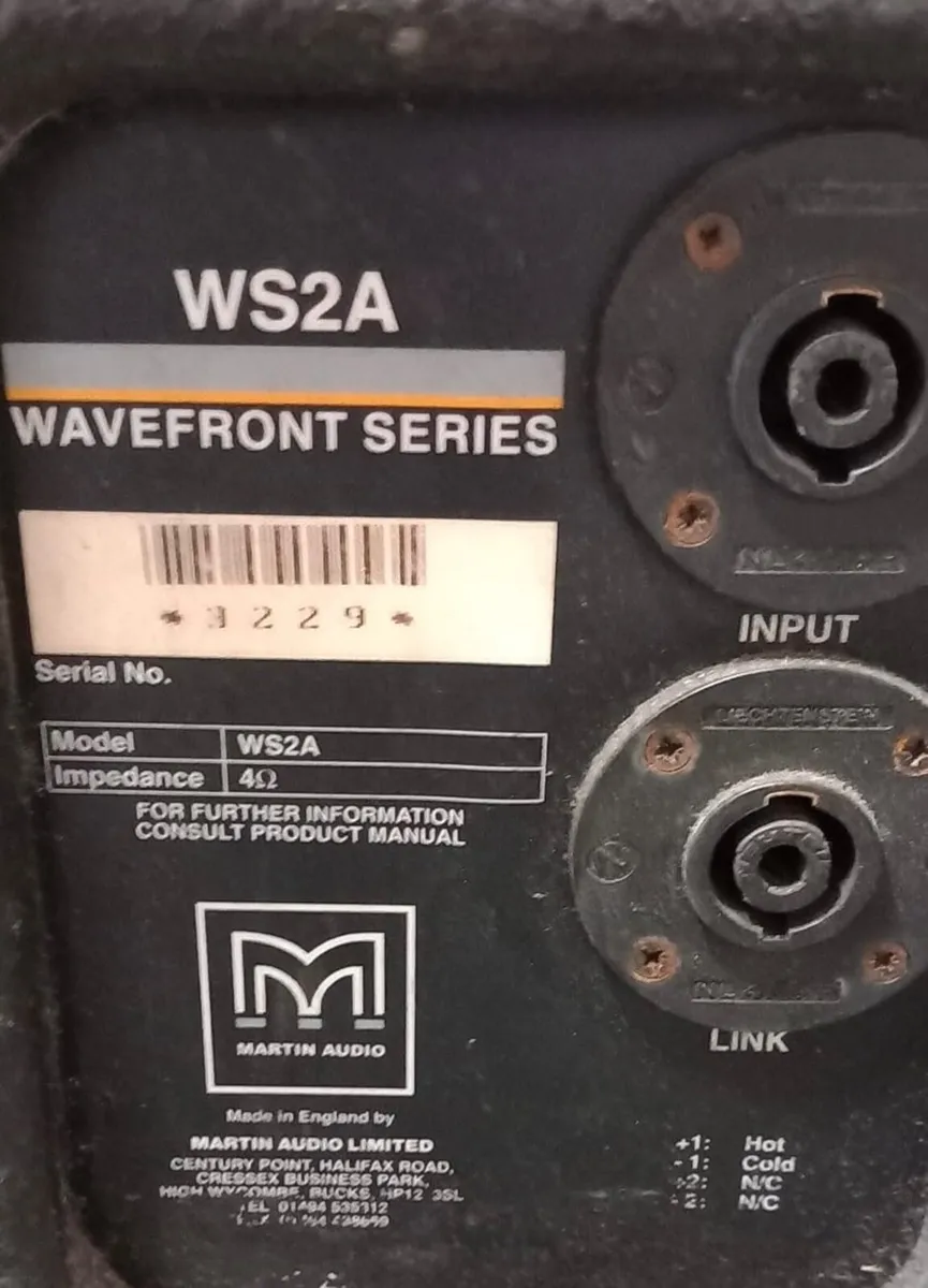 Martin Audio WS2A Bass Speakers - Image 3