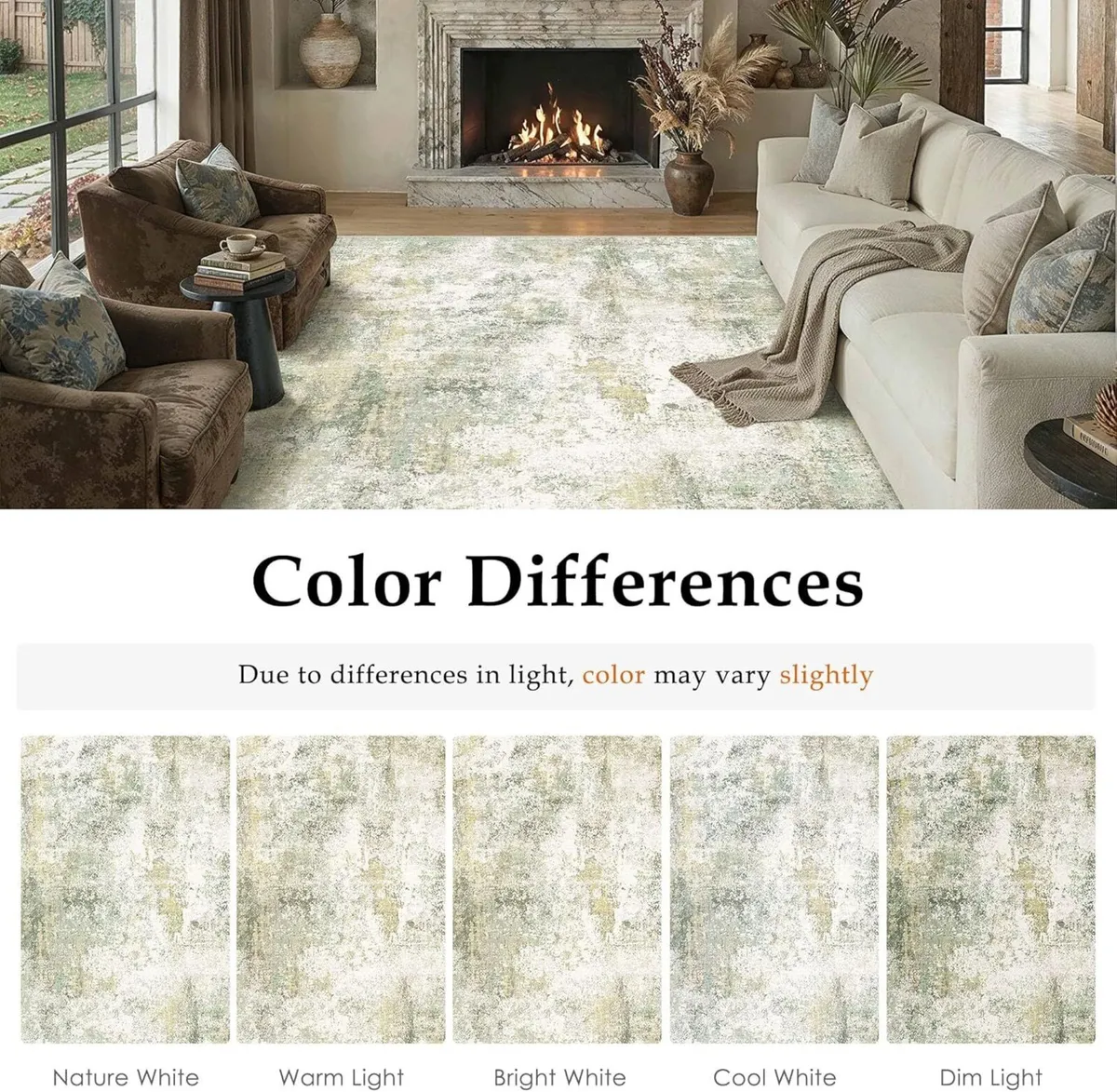 Modern Abstract Area Rug Living Room Extra Large - Image 2