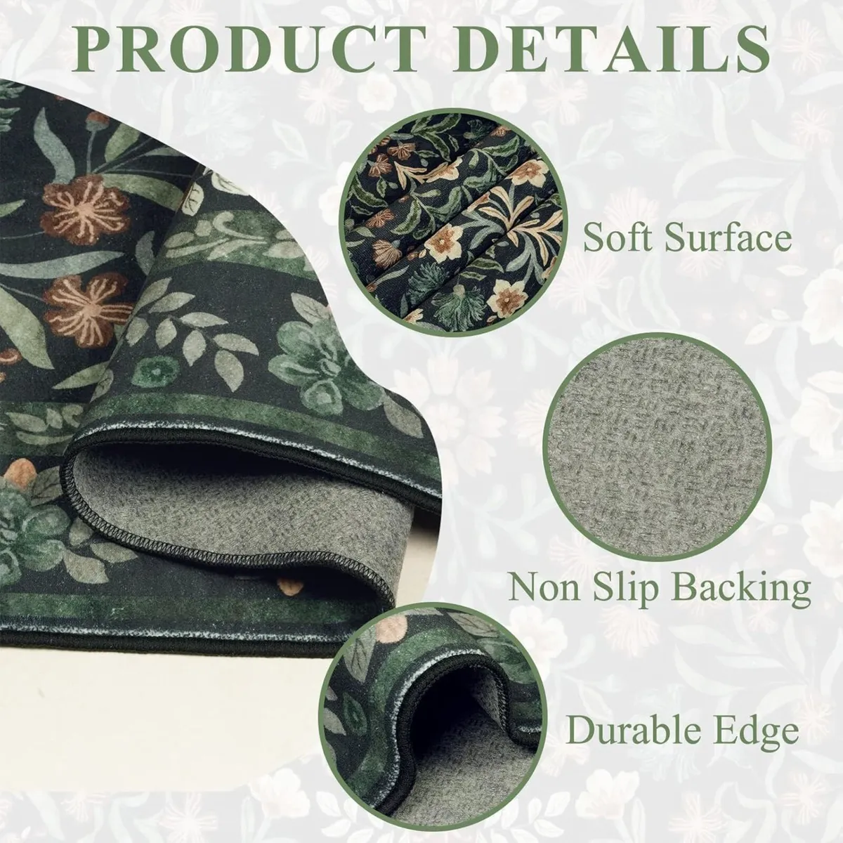 Washable Rugs Living Room 160x230cm Black Rug for - Image 2