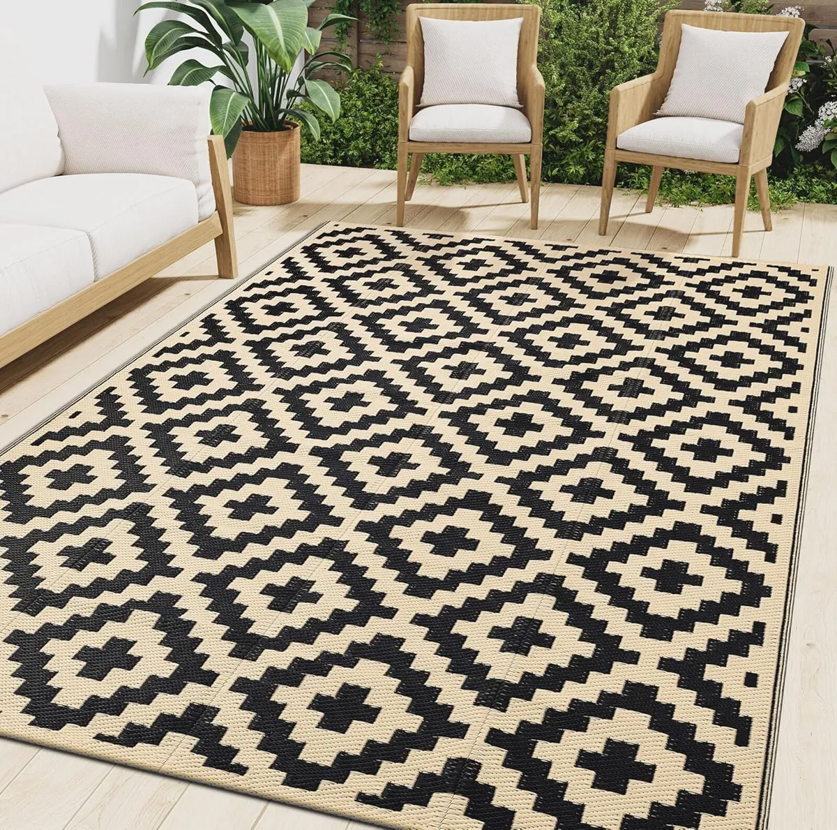 Outdoor Rug Waterproof Large Garden Rugs UV-Resist - Image 1