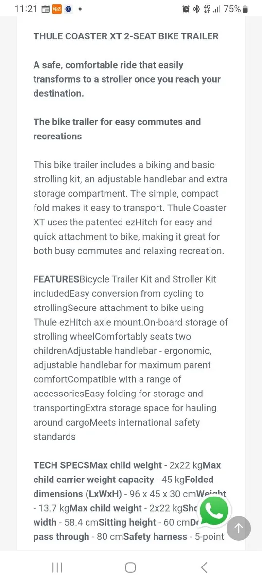 Three wheel stroller - Image 1