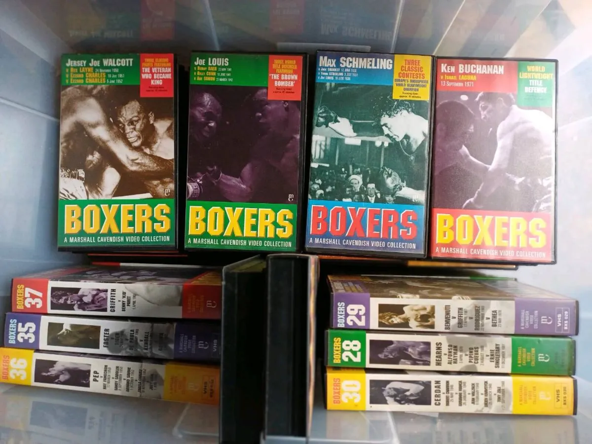 COMPLETE  SET VINTAGE VHS BOXING TAPES - Image 4