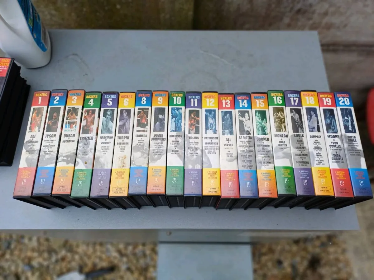 COMPLETE  SET VINTAGE VHS BOXING TAPES - Image 1