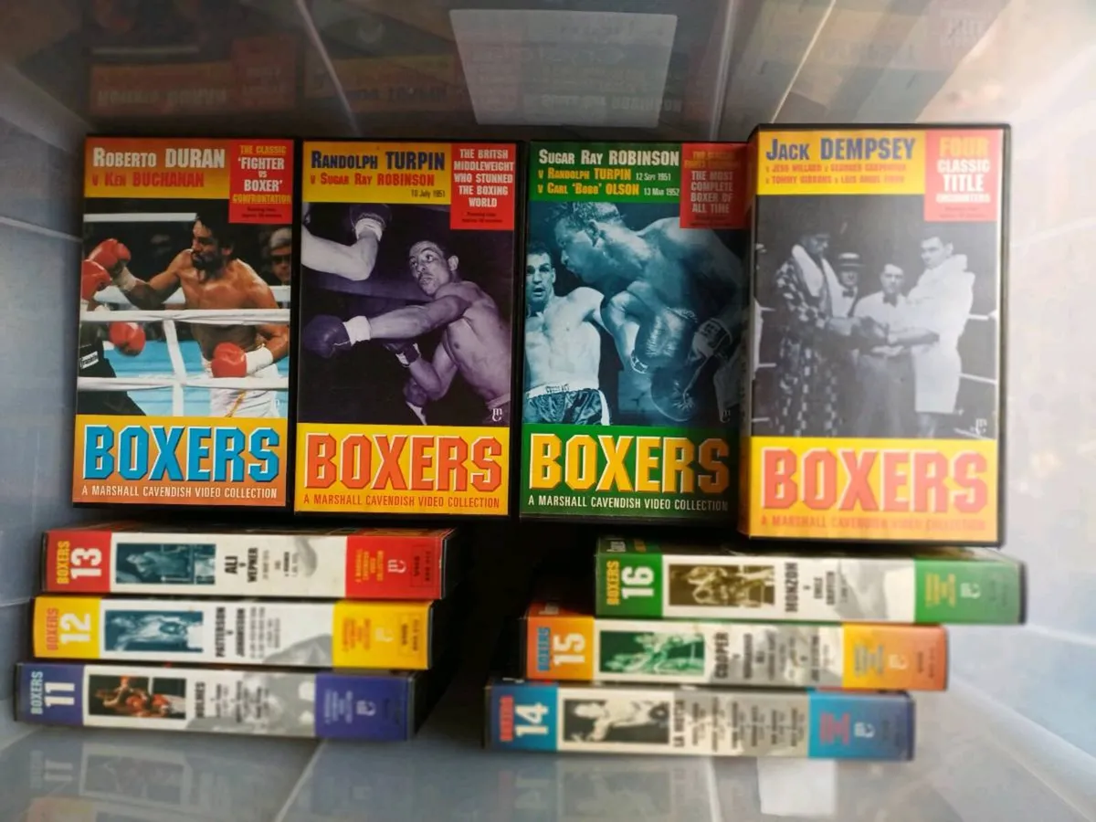 COMPLETE  SET VINTAGE VHS BOXING TAPES - Image 2