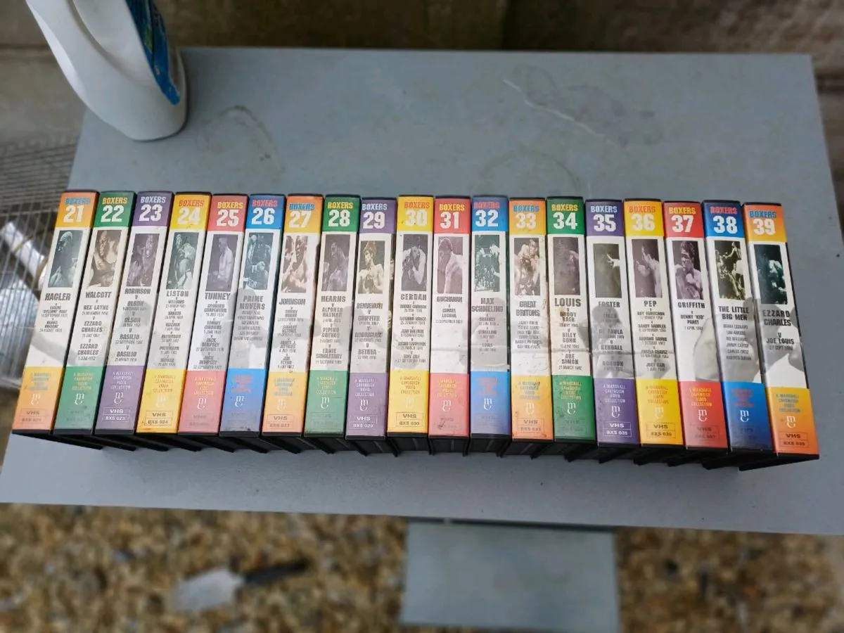 COMPLETE  SET VINTAGE VHS BOXING TAPES - Image 3