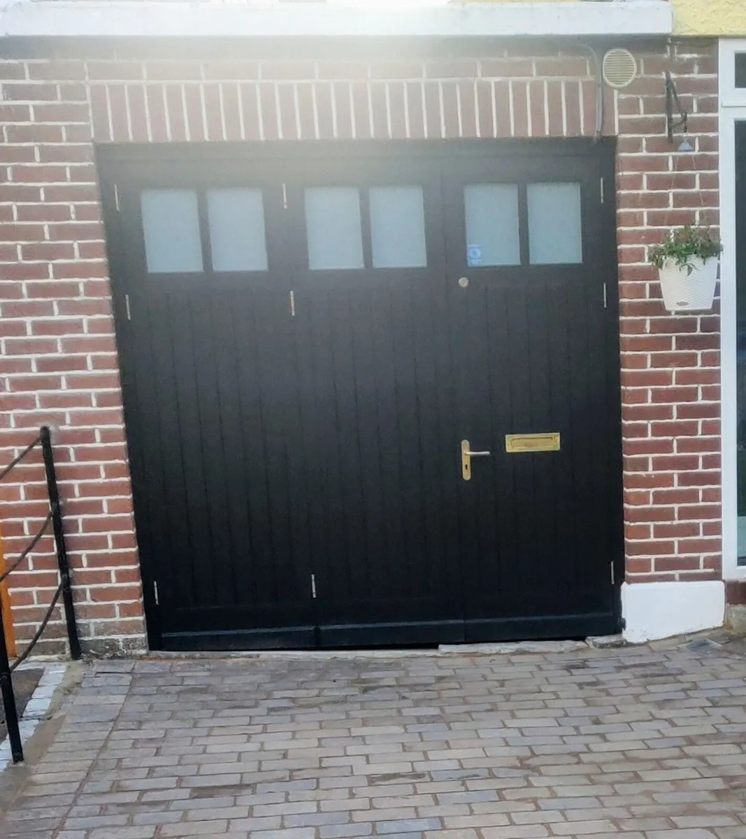 Solid Timber Folding Garage Doors (Triple Section) - Image 2