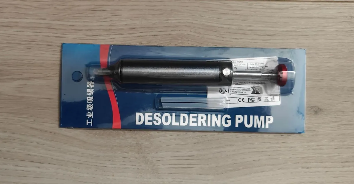 🛠️ Desoldering Pump Silver Grey SS02 🛠️ - Image 1