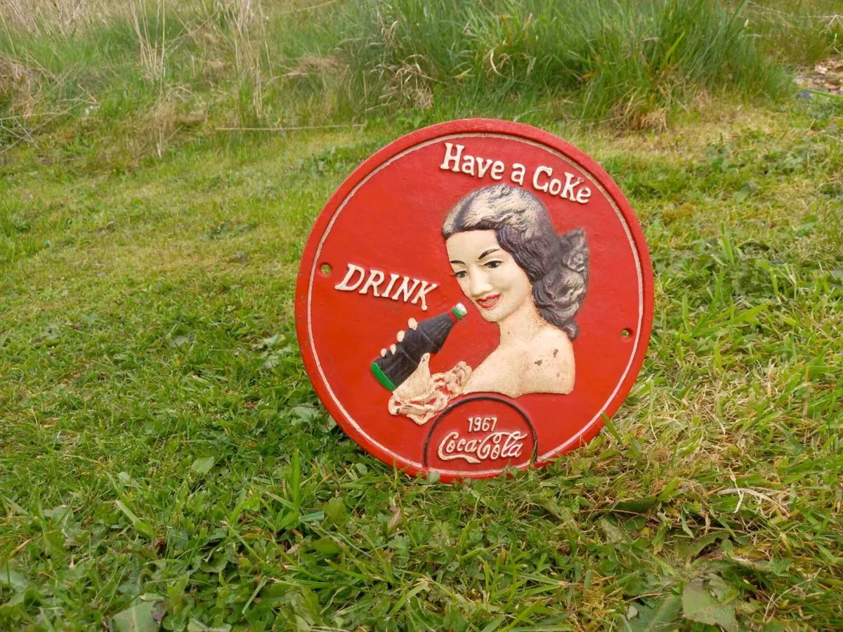 Coca-Cola Cast Iron Sign - Image 1