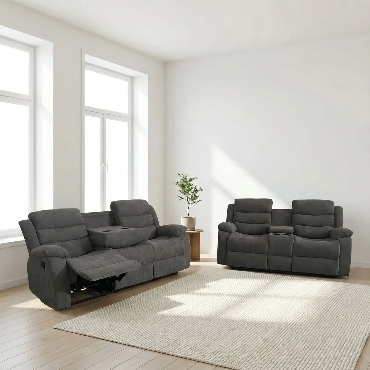 Brand new 3+2 fabric sofas only €895