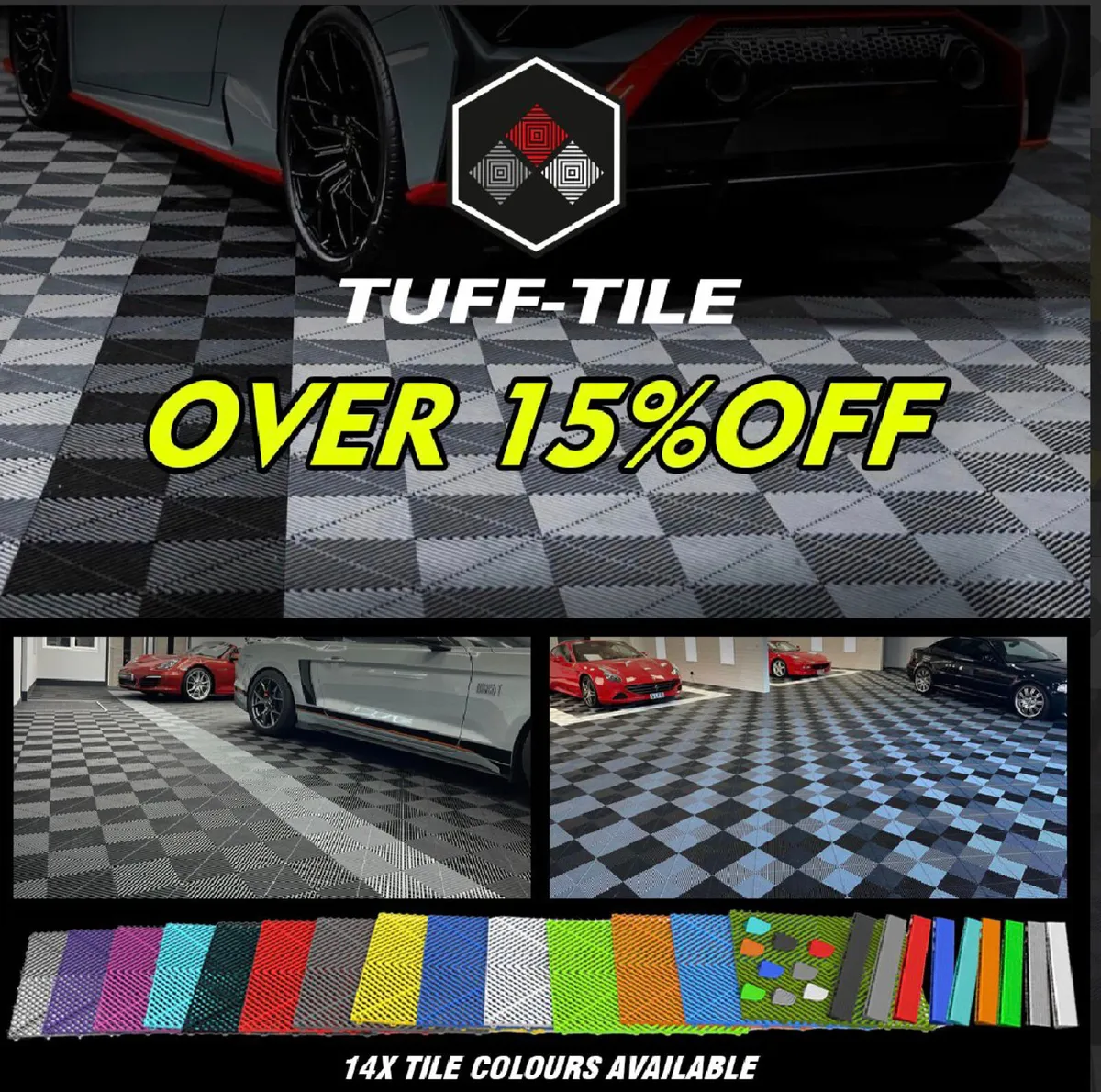 TUFF TILE Floor Tiles Garage Showroom Shop Display - Image 1