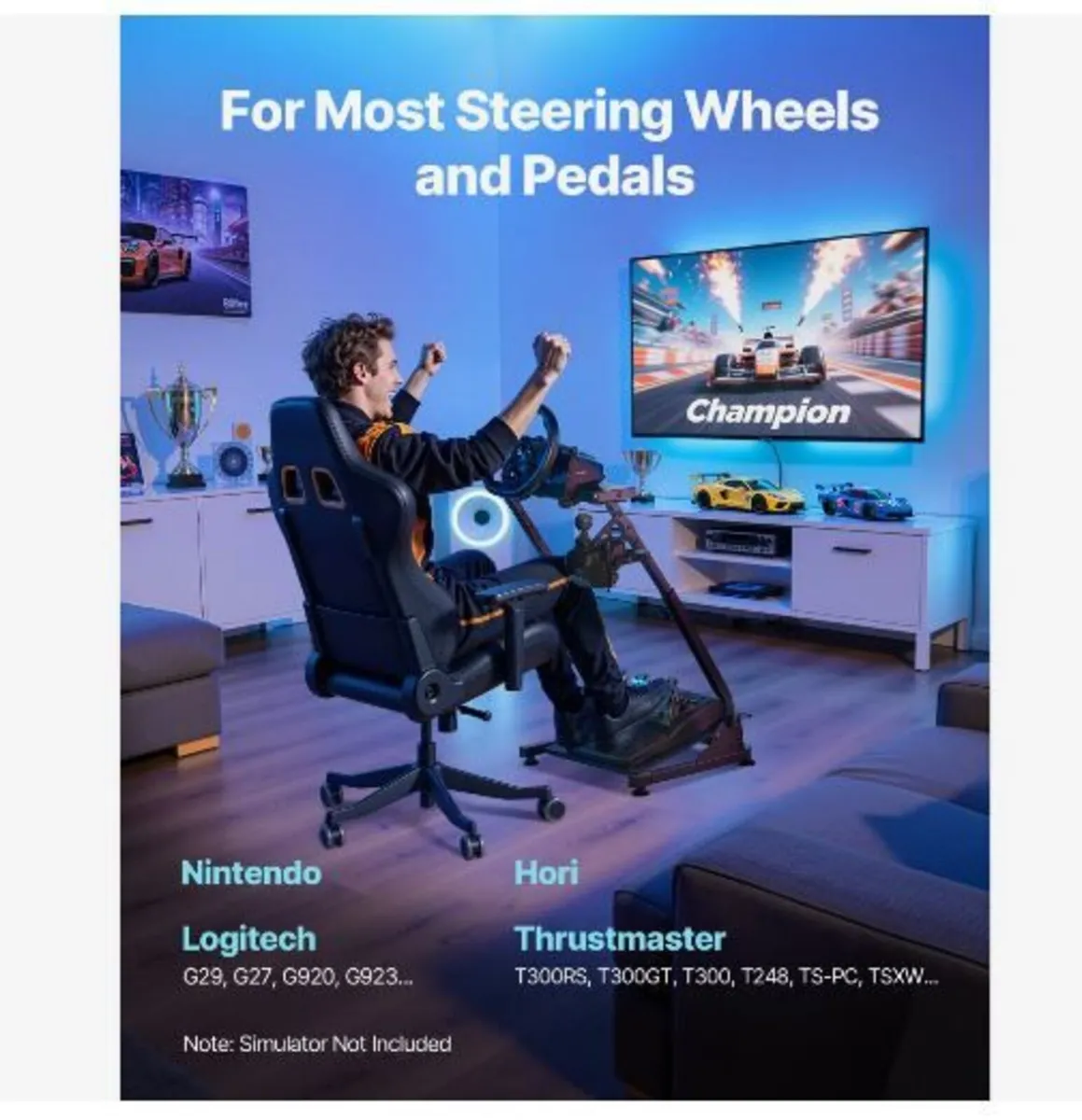 Racing Wheel Stand, Adjustable & Foldable - Image 2