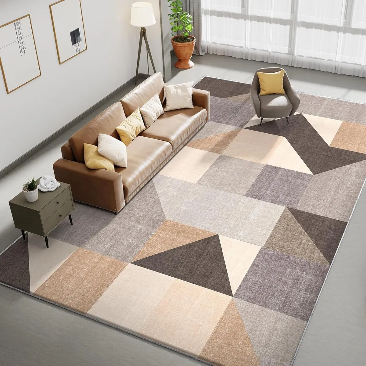 Washable Rug for Living Room- Fluffy Non-Slip - Image 1