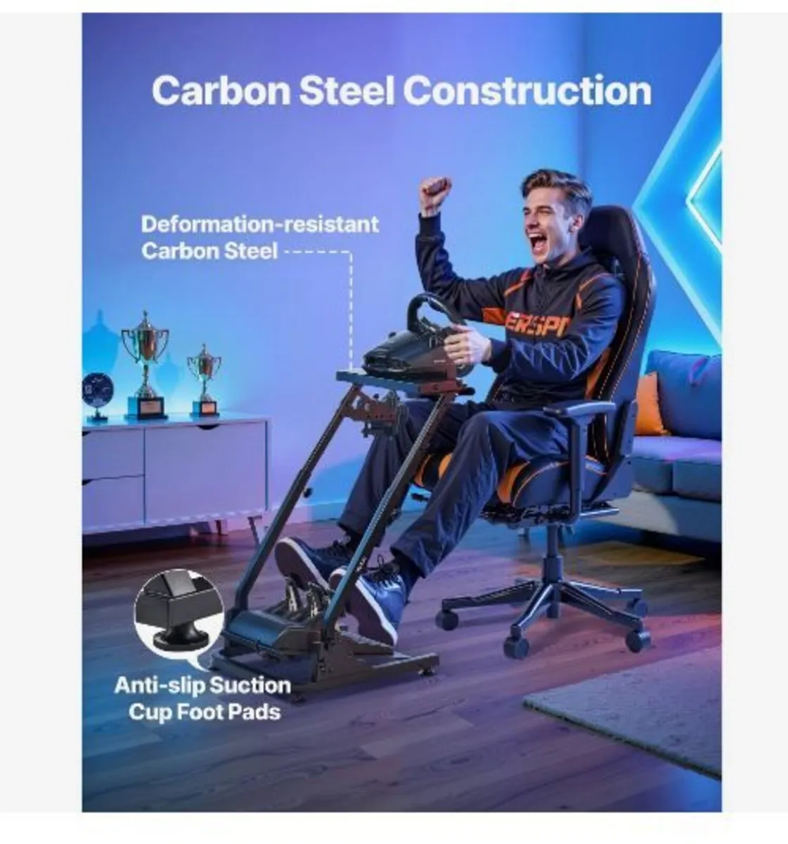 Racing Wheel Stand, Adjustable & Foldable - Image 4