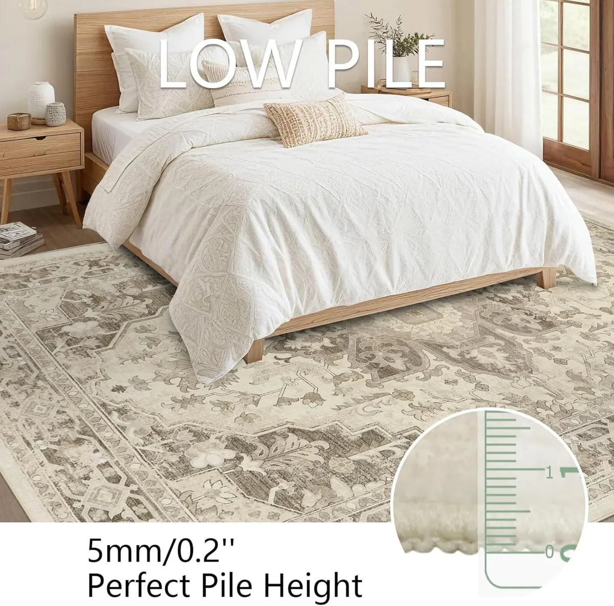 Rugs Living Room 160x230cm Boho Washable Rug - Image 3