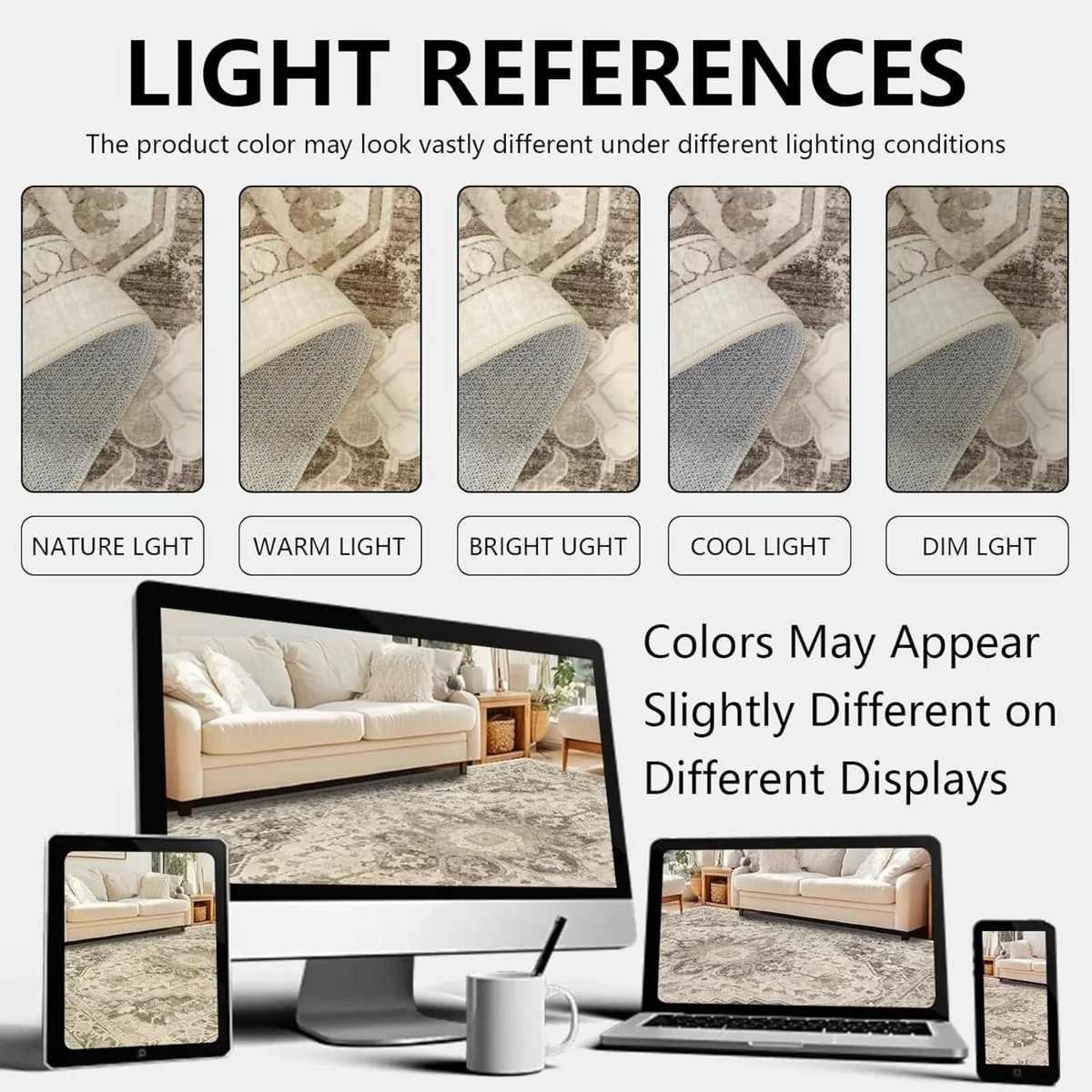 Rugs Living Room 160x230cm Boho Washable Rug - Image 4