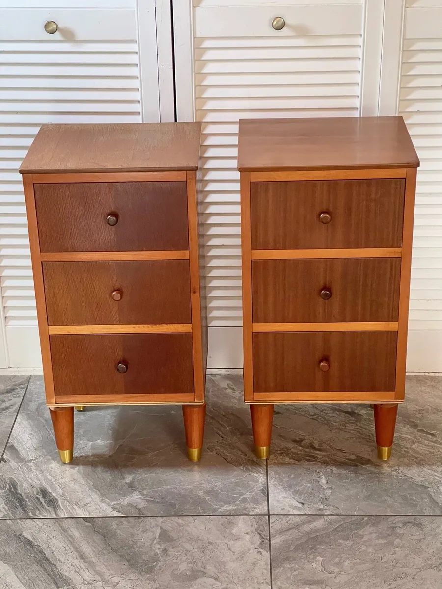 Mid century bedside cabinets - Image 1