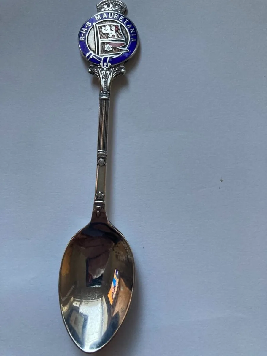 Antique 1926 Sterling Silver RMS Mauretania Spoon - Image 1
