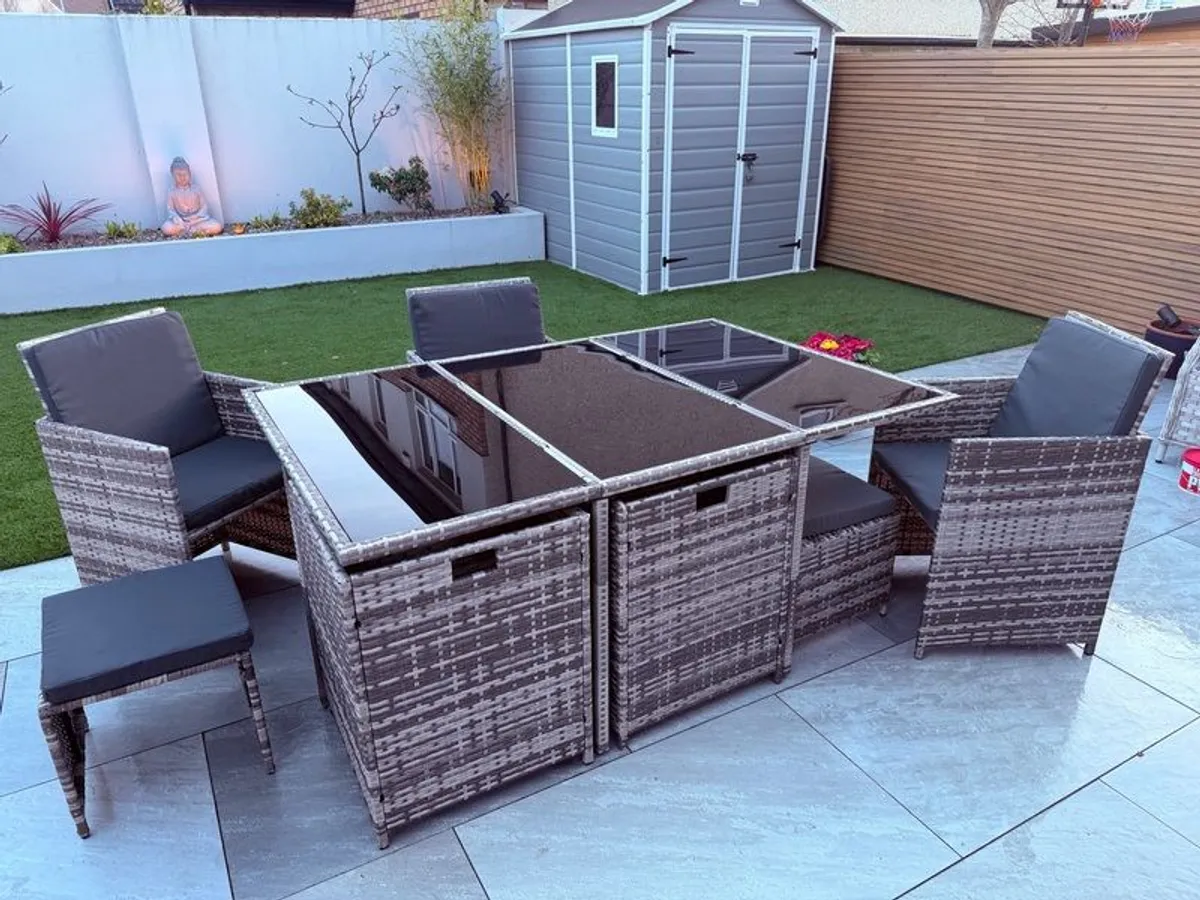10 Seater Rattan Outdoor Dining Set - Image 2