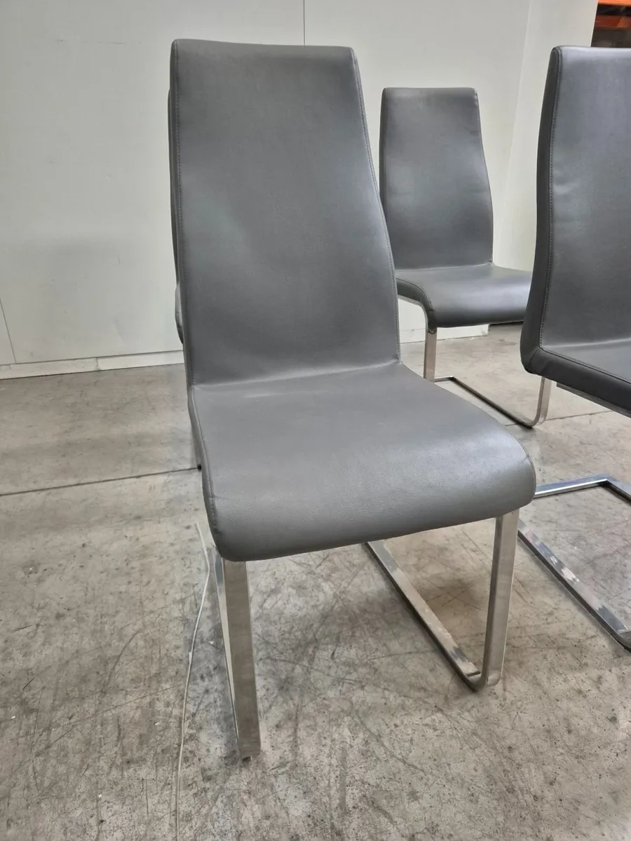 Modern Grey Dining Chairs - Image 2