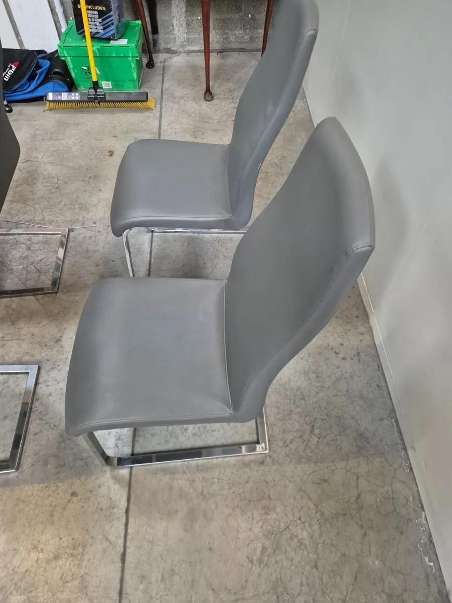 Modern Grey Dining Chairs - Image 3